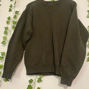 Croft and Barrow Shirt Rust 100% Cotton 
 Sweater  Size L  color avocado green